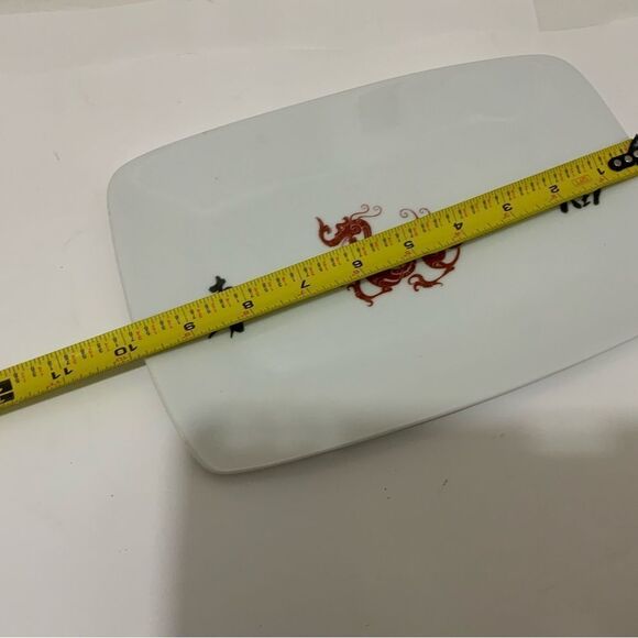 Set 3 Bia Cordon Bleu Red Dragon Stoneware Platter 2 platters 14.5" x10" one 9x6 - Picture 14 of 16